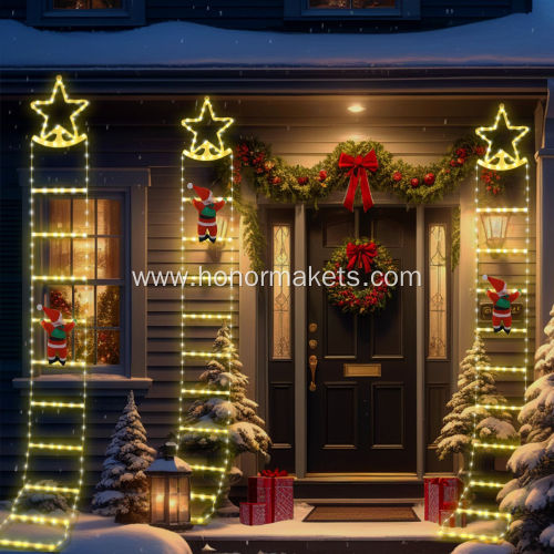Christmas Decoration LED Ladder Lights with Santa Claus